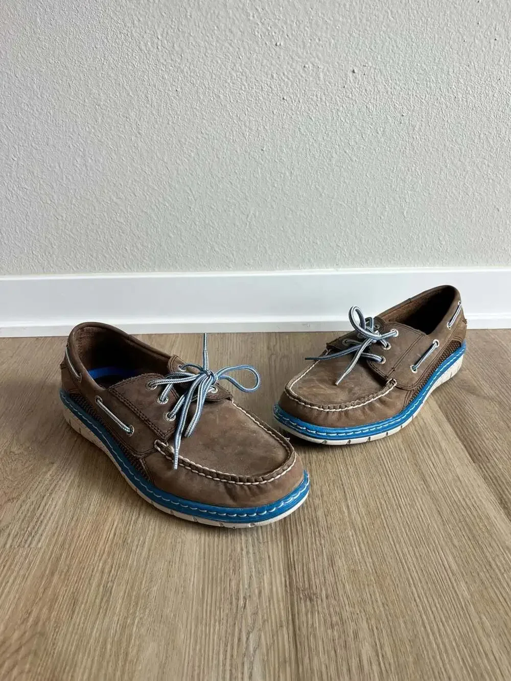 Sperry, Billfish Ultralite 3-Eye Boat Shoe, Taupe/Brown/Blue, Old Money,10.5